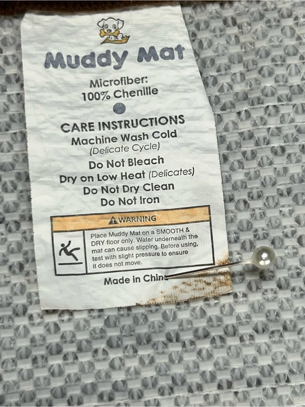 Muddy Mat Brown 18 X 28 Non Slip Washable Rug
